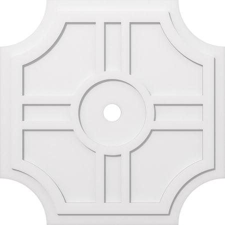 Ekena Millwork Haus Architectural Grade PVC Contemporary Ceiling Medallion, 38"OD x 3"ID x 12 1/2"C x 1"P CMP38HS-03000